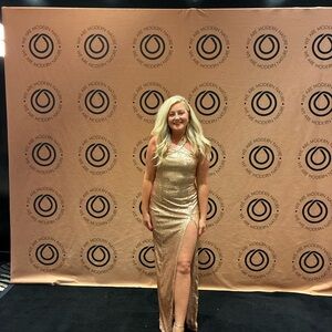 REVOLVE Gold Sequin Gown